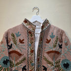 Flower thick Jute Suzani jacket