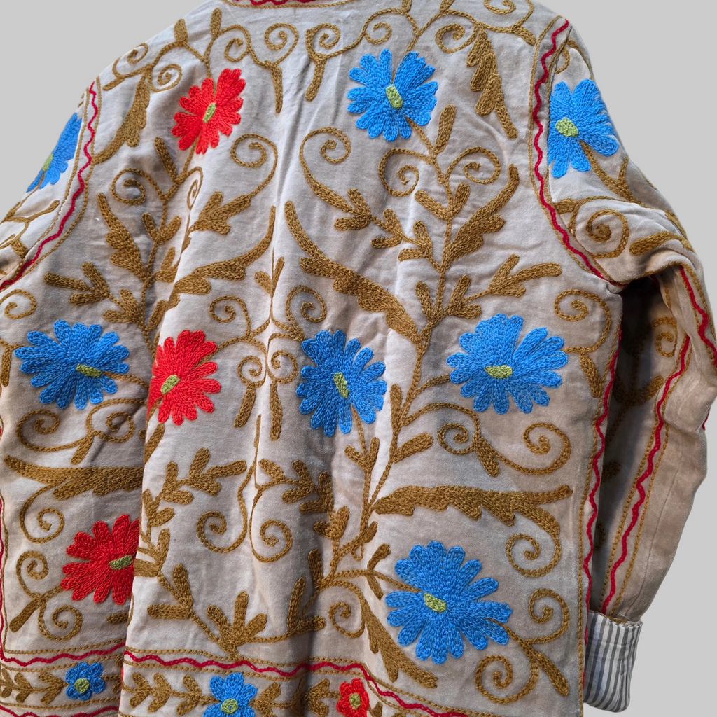 Summer Flower Velvet Suzani jacket