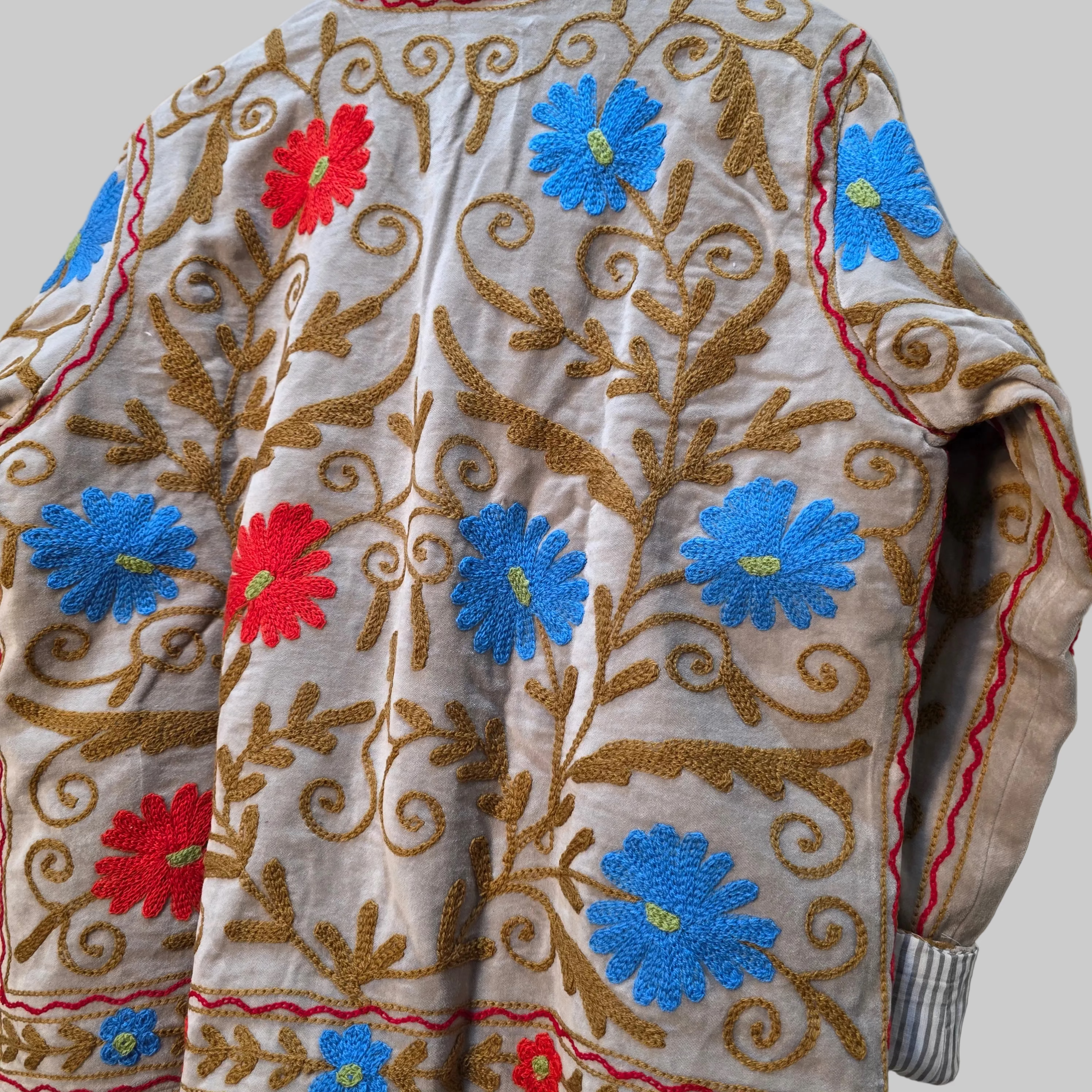 Summer Flower Velvet Suzani jacket