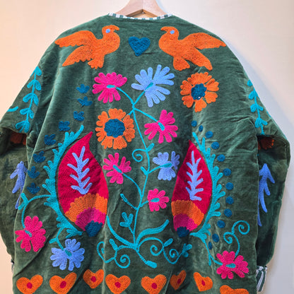 Love/Peace Velvet Suzani jacket