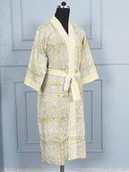 Handblock printed Bathrobe