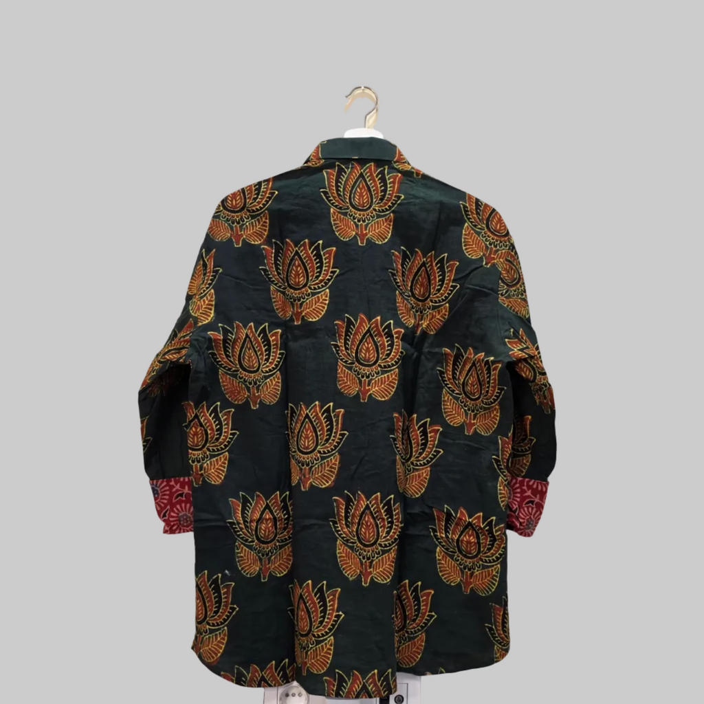 Handblock printed cotton shirt