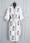 Handblock printed Bathrobe