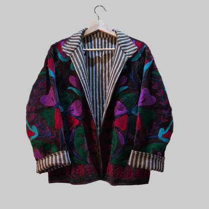 Wild Flower Velvet Suzani jacket