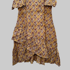 Handblock (Bagru print) Cotton frill dress