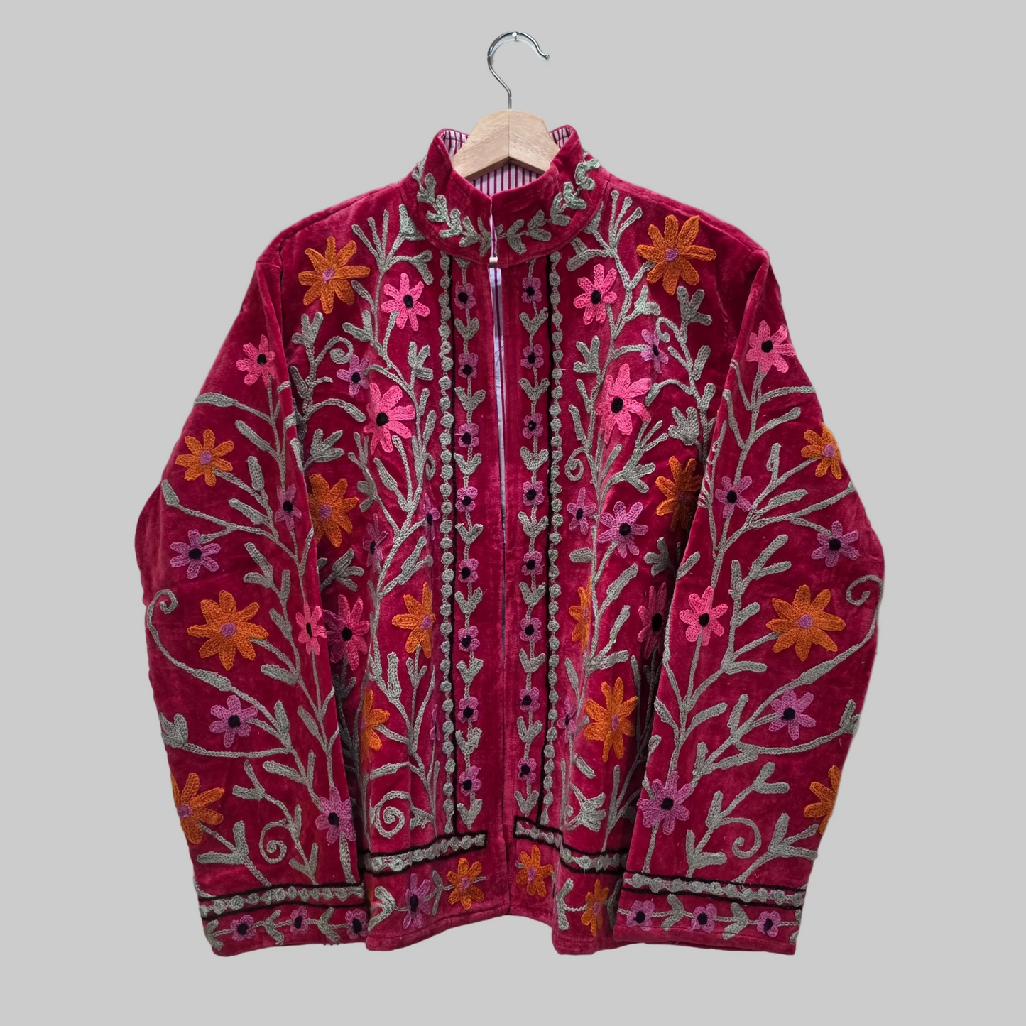 Small Flower Velvet Suzani jacket