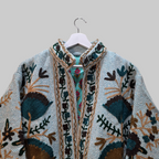 Flower thick Jute Suzani jacket