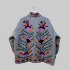 Flower thick Jute Suzani jacket