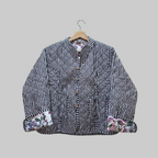 Handblock printed reversible jacket