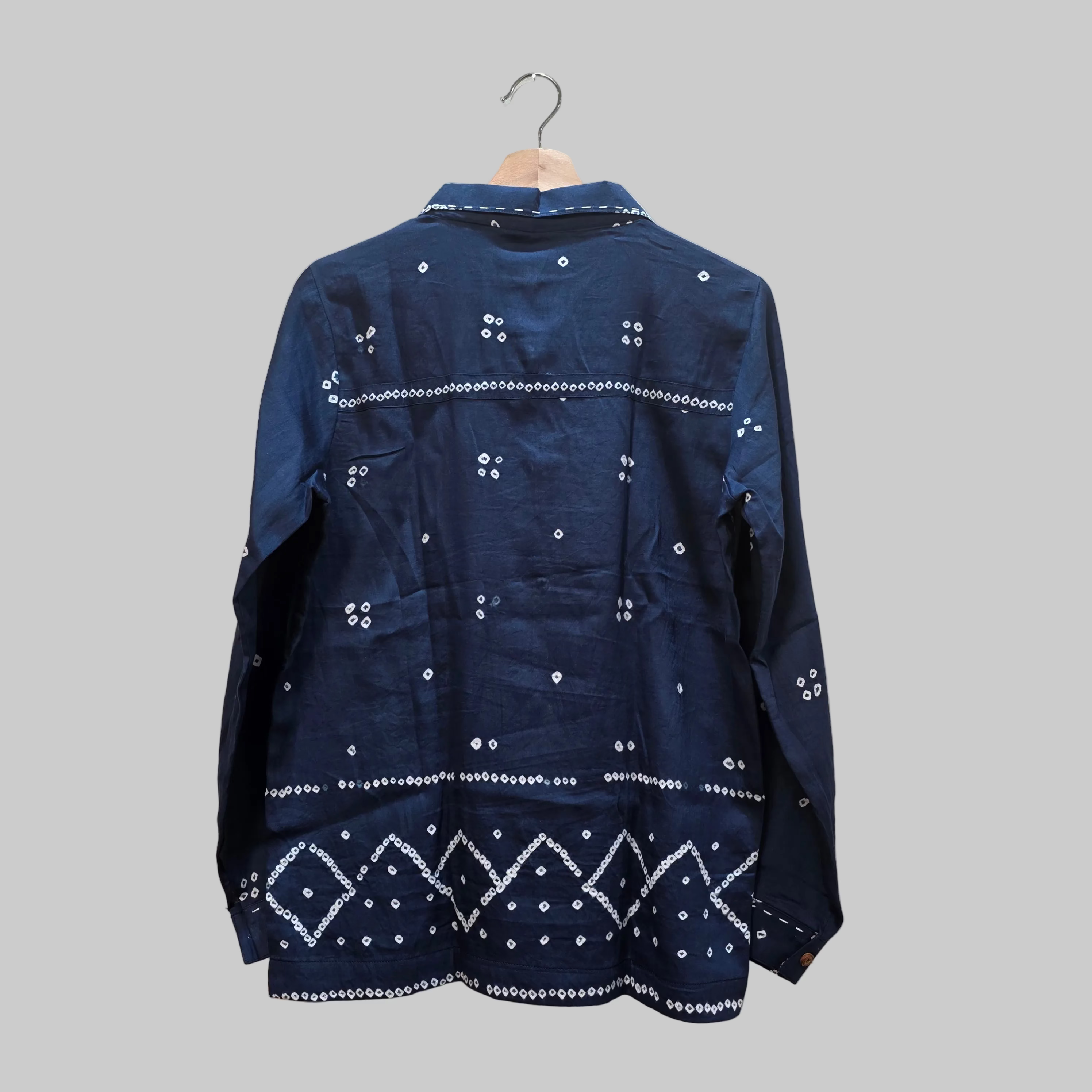 Blue grey Bandhani Shirt