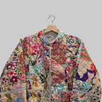 Handblock printed reversible jacket