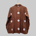 Brown Peacock Bandhani Shirt