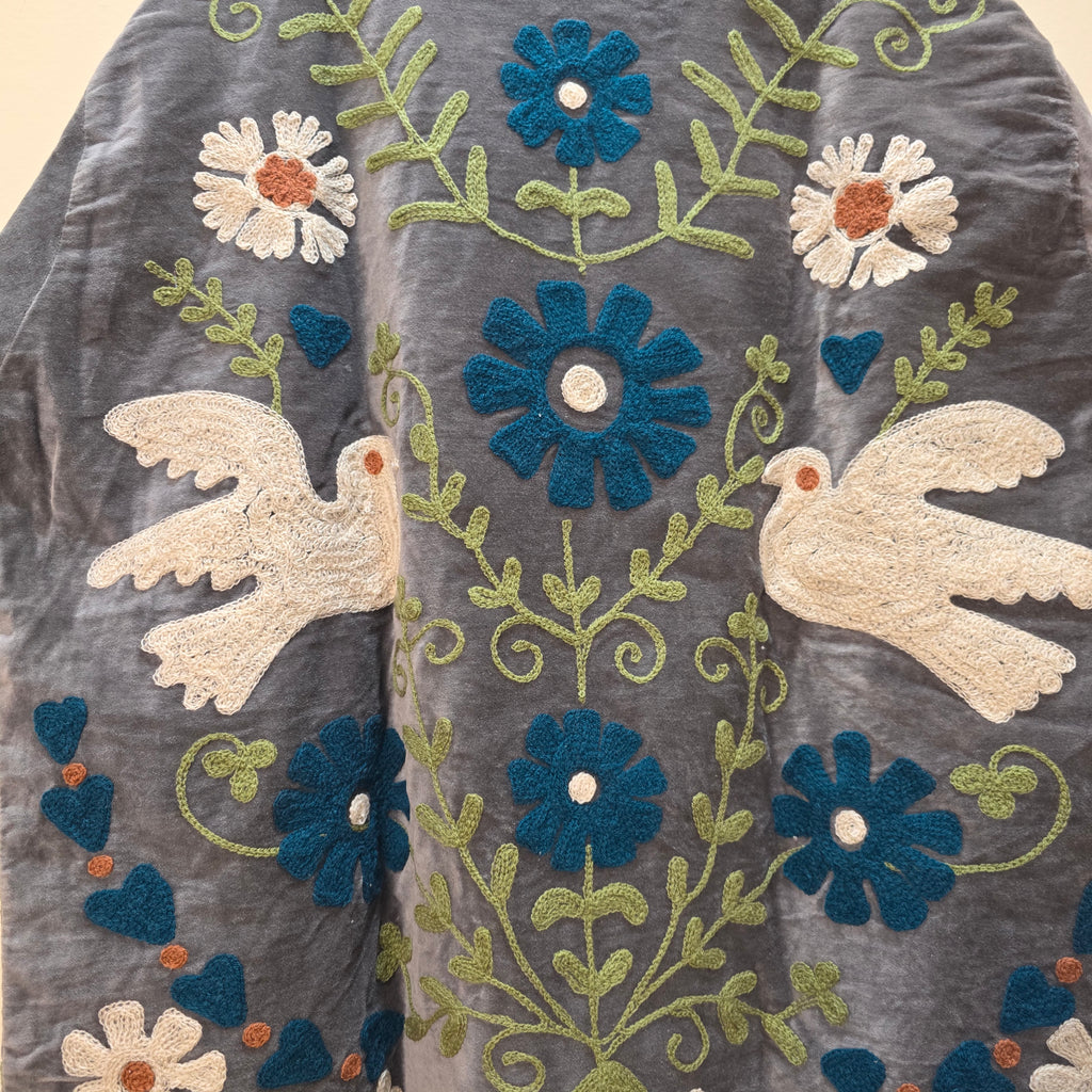 Dove Velvet Suzani jacket