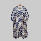 Handblock (Bagru print) Cotton Peplum dress