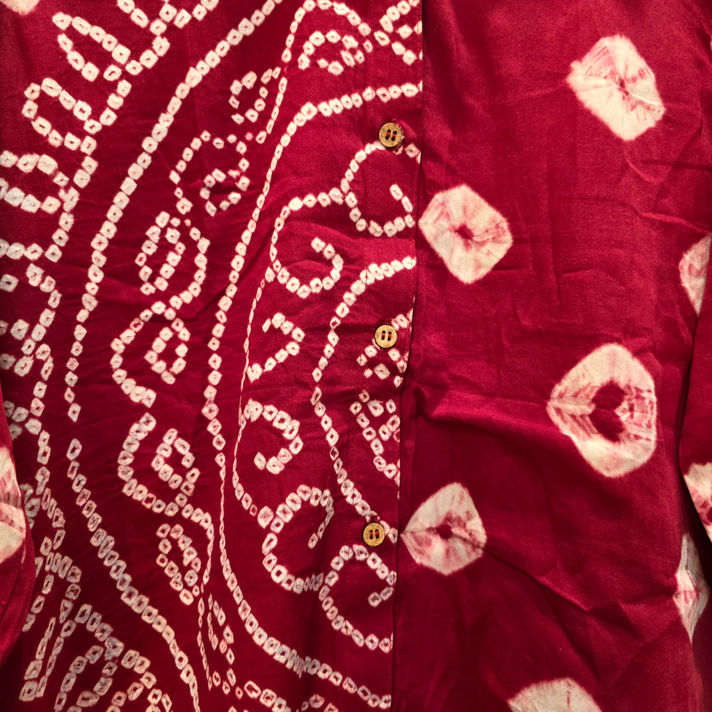 Red half mandala blouse