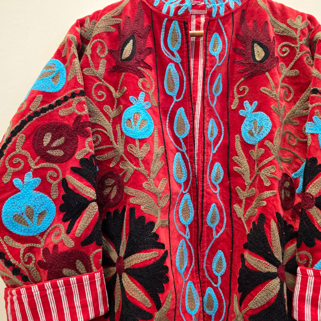 Pomegranate Velvet Suzani jacket