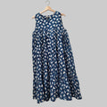 Handblock printed peplum dress