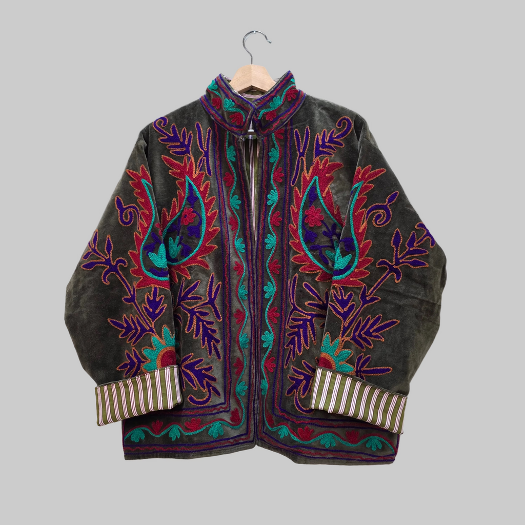 Mango Velvet Suzani jacket