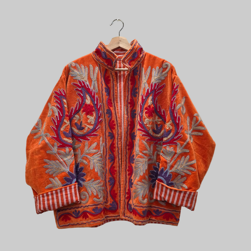 Mango Velvet Suzani jacket