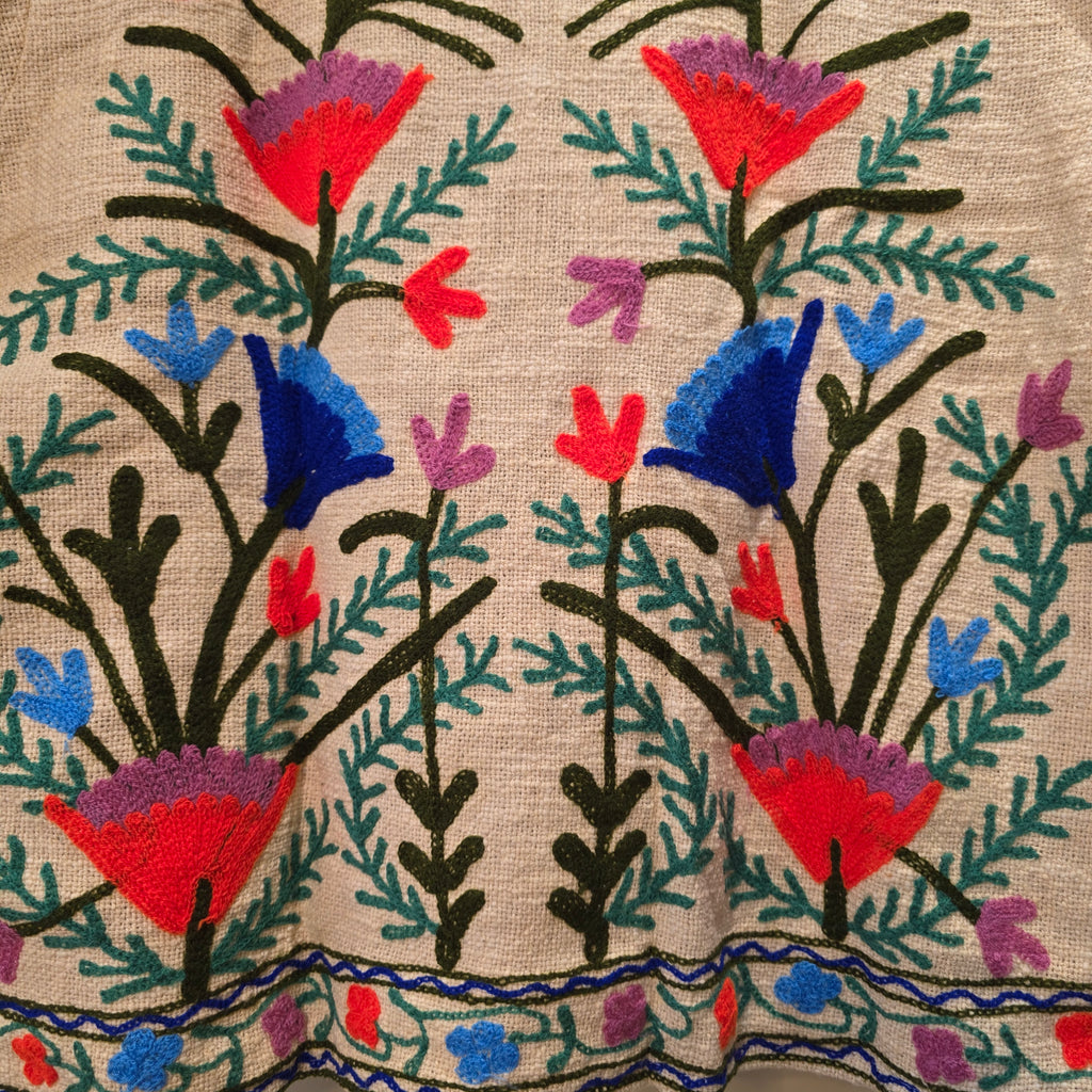 Flower Jute Suzani jacket