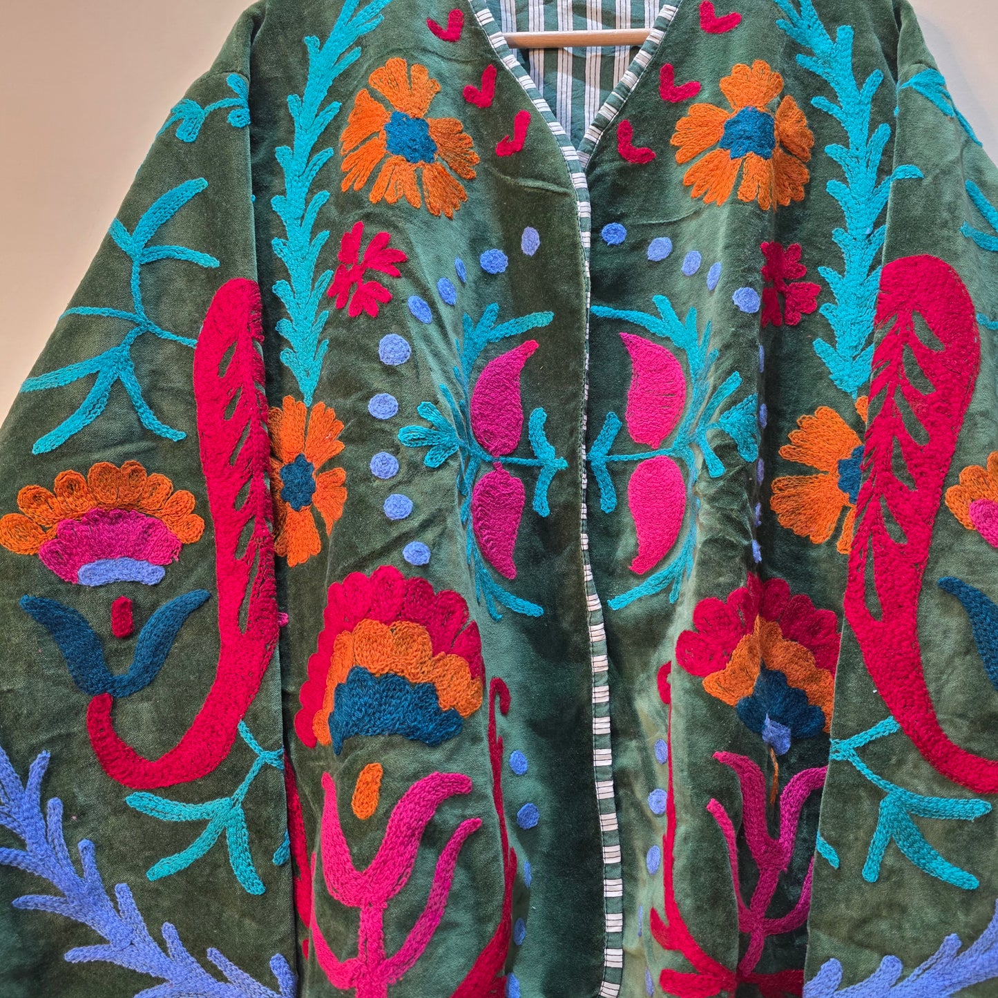 Love/Peace Velvet Suzani jacket