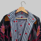 Wine n flowers Velvet Suzani jacket
