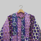 Handblock printed reversible jacket