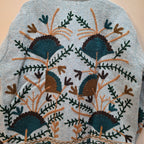 Flower thick Jute Suzani jacket