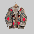 Summer Flower Velvet Suzani jacket