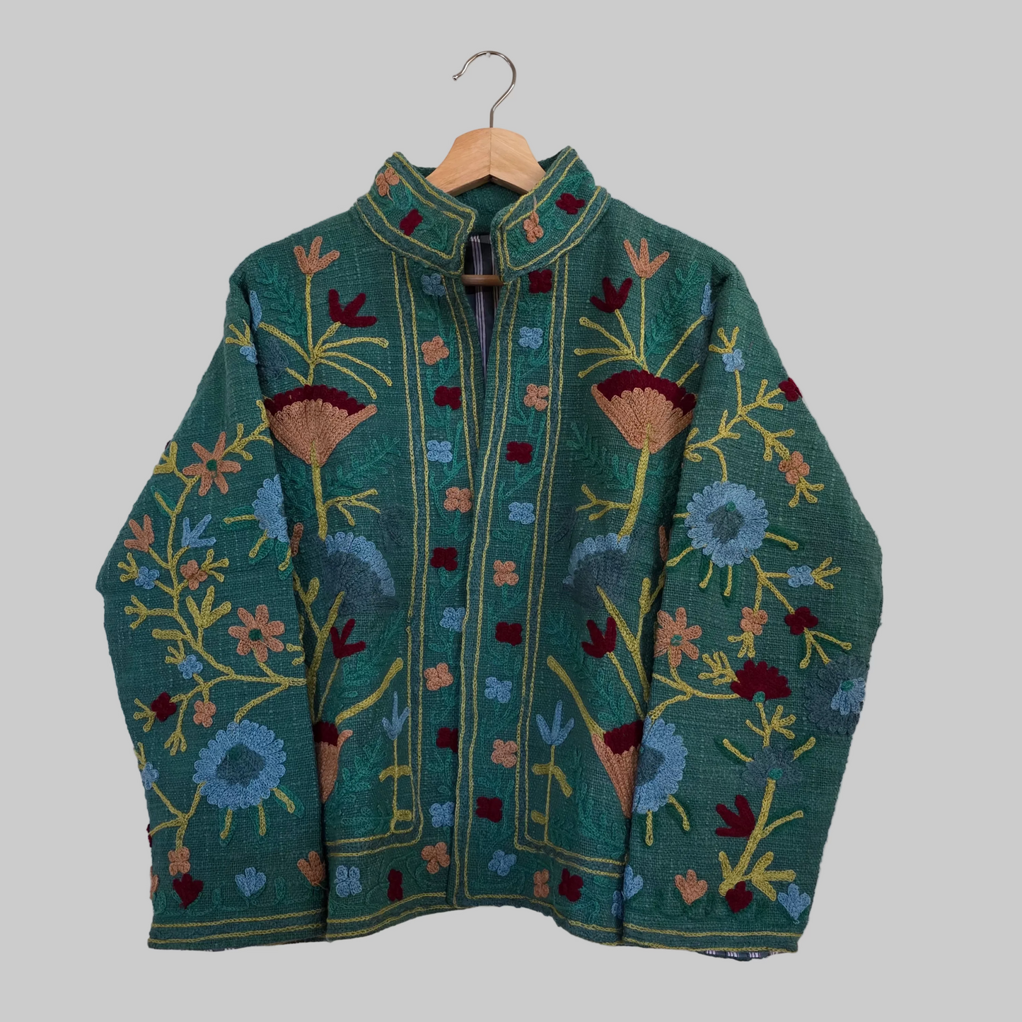 Flower Jute Suzani jacket