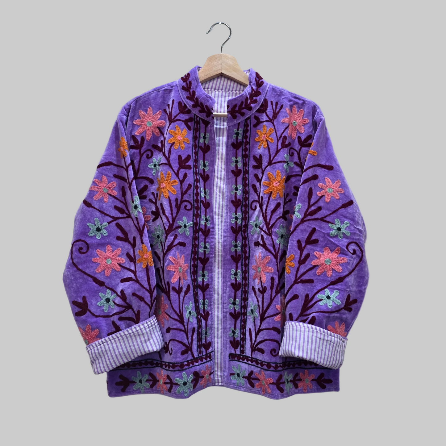 Small Flower Velvet Suzani jacket