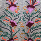 Flower thick Jute Suzani jacket
