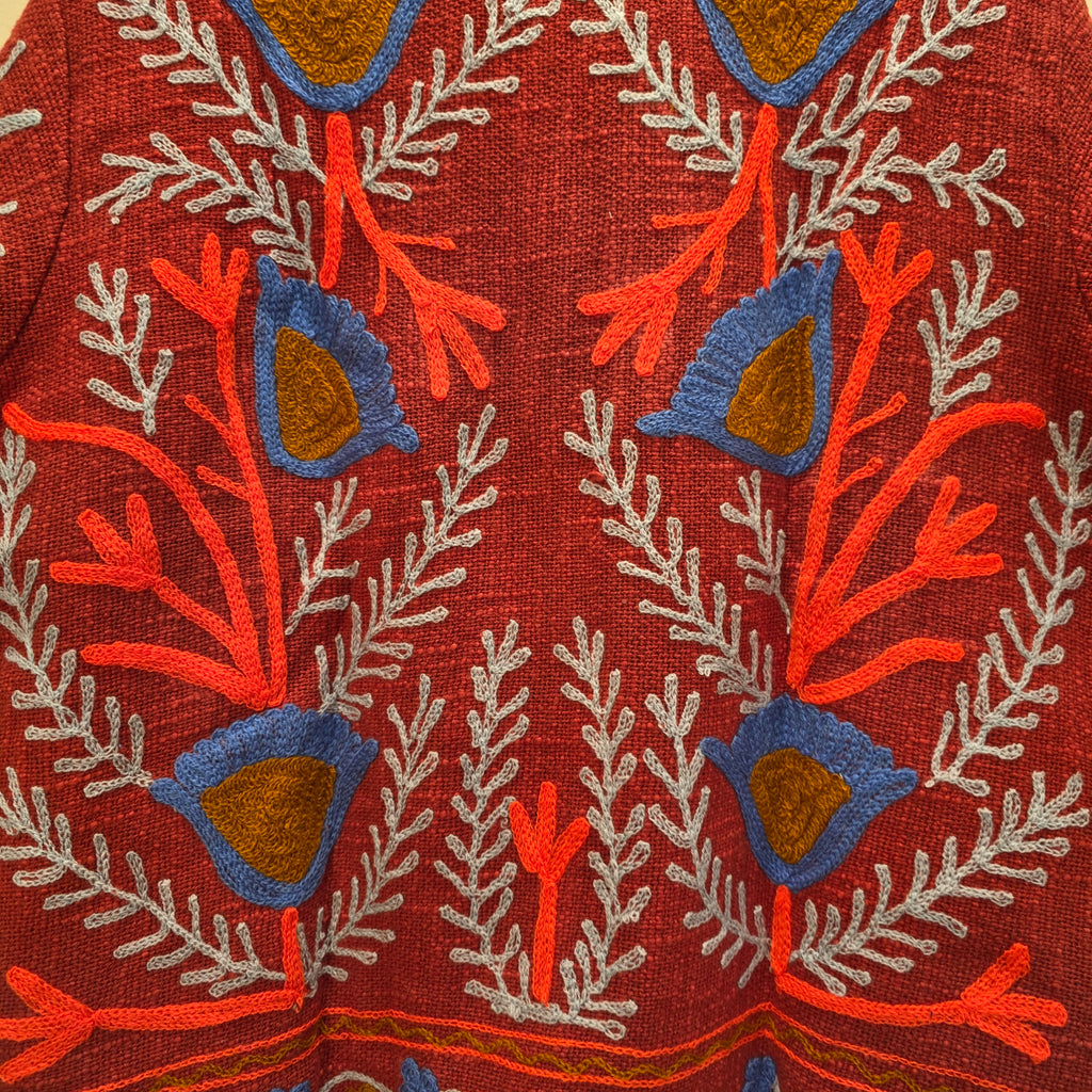 Flower Jute Suzani jacket