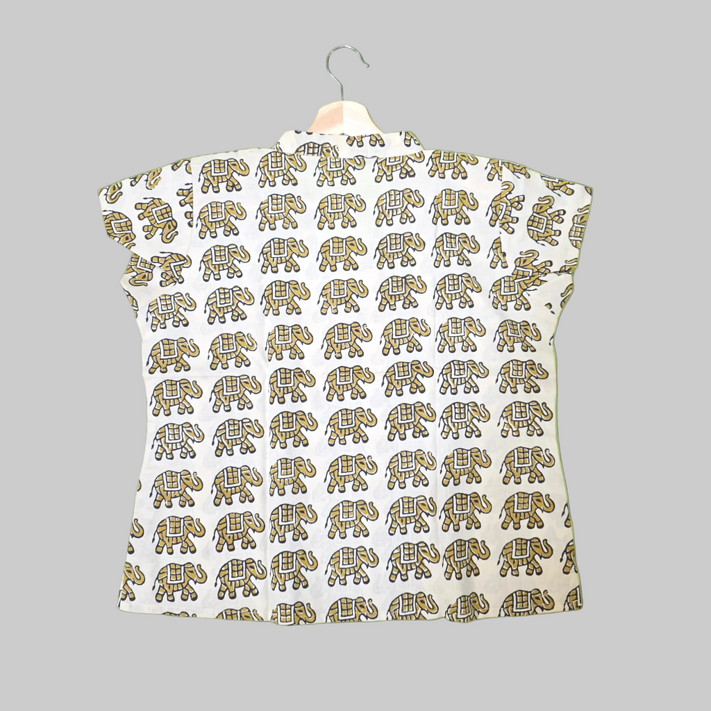 Cotton handblock short top