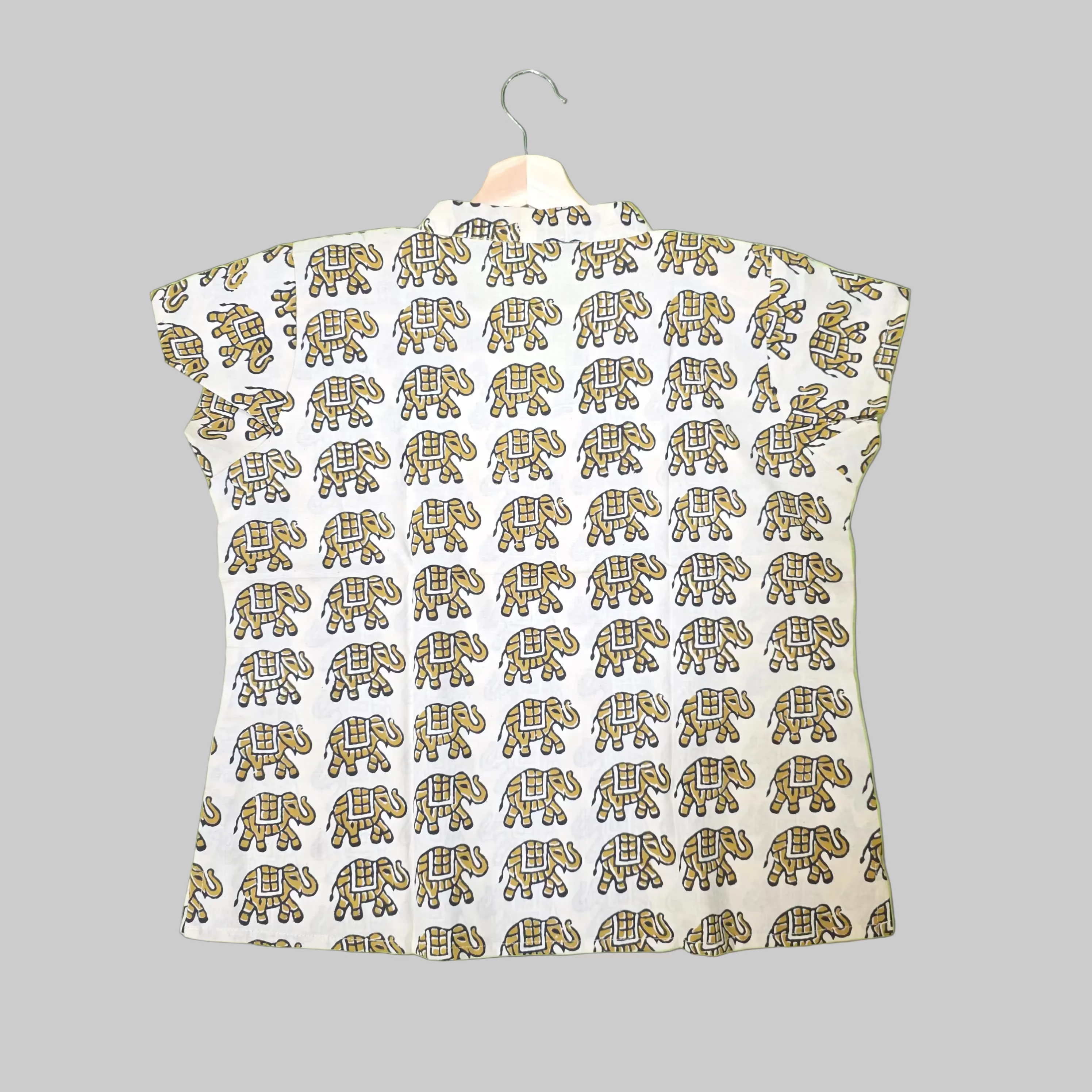 Cotton handblock short top