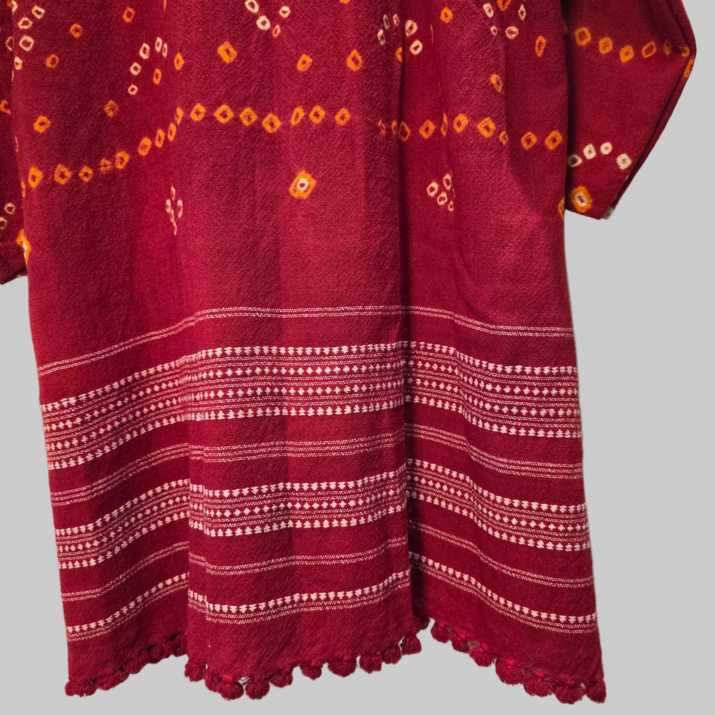 Woolen Bandhani shrug