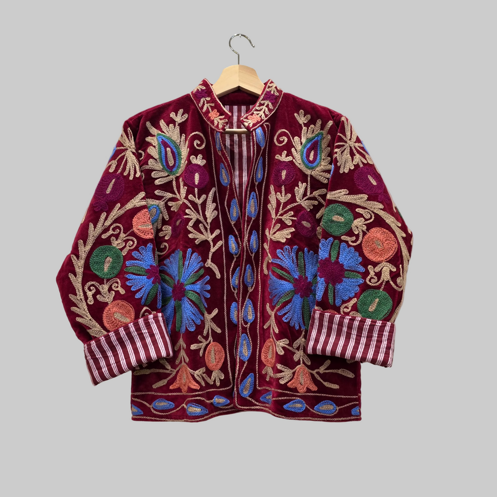Pomegranate Velvet Suzani jacket