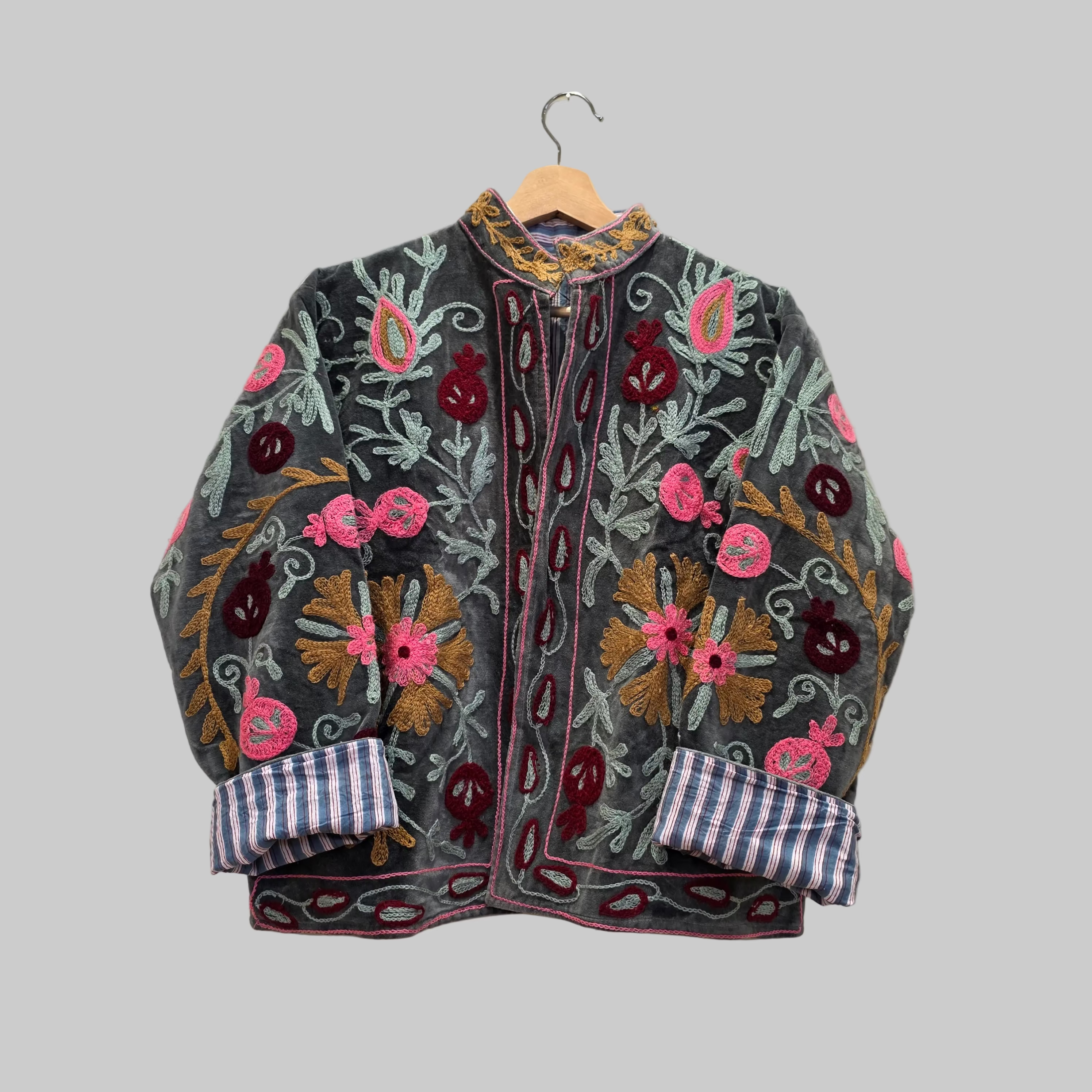 Pomegranate Velvet Suzani jacket