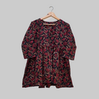 Cotton handblock(Bagru print) peplum top