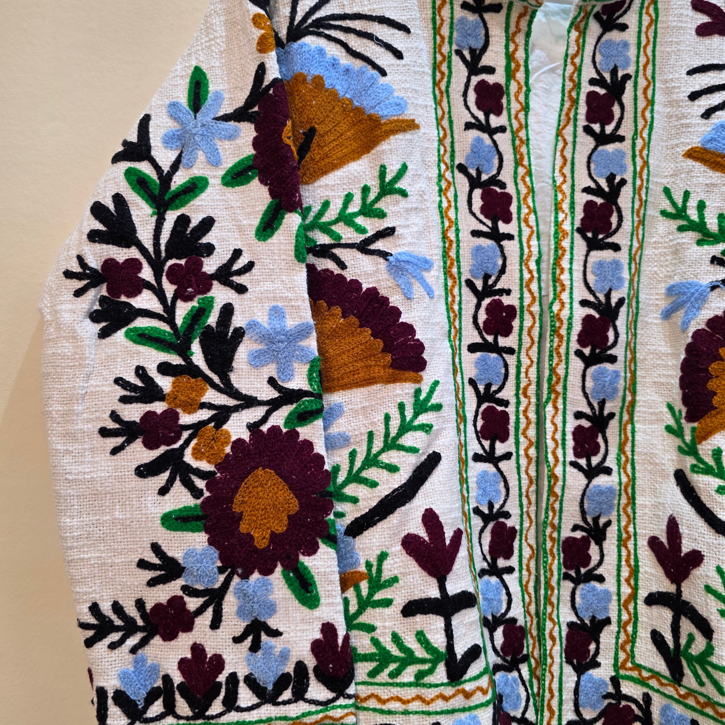Flower Jute Suzani jacket