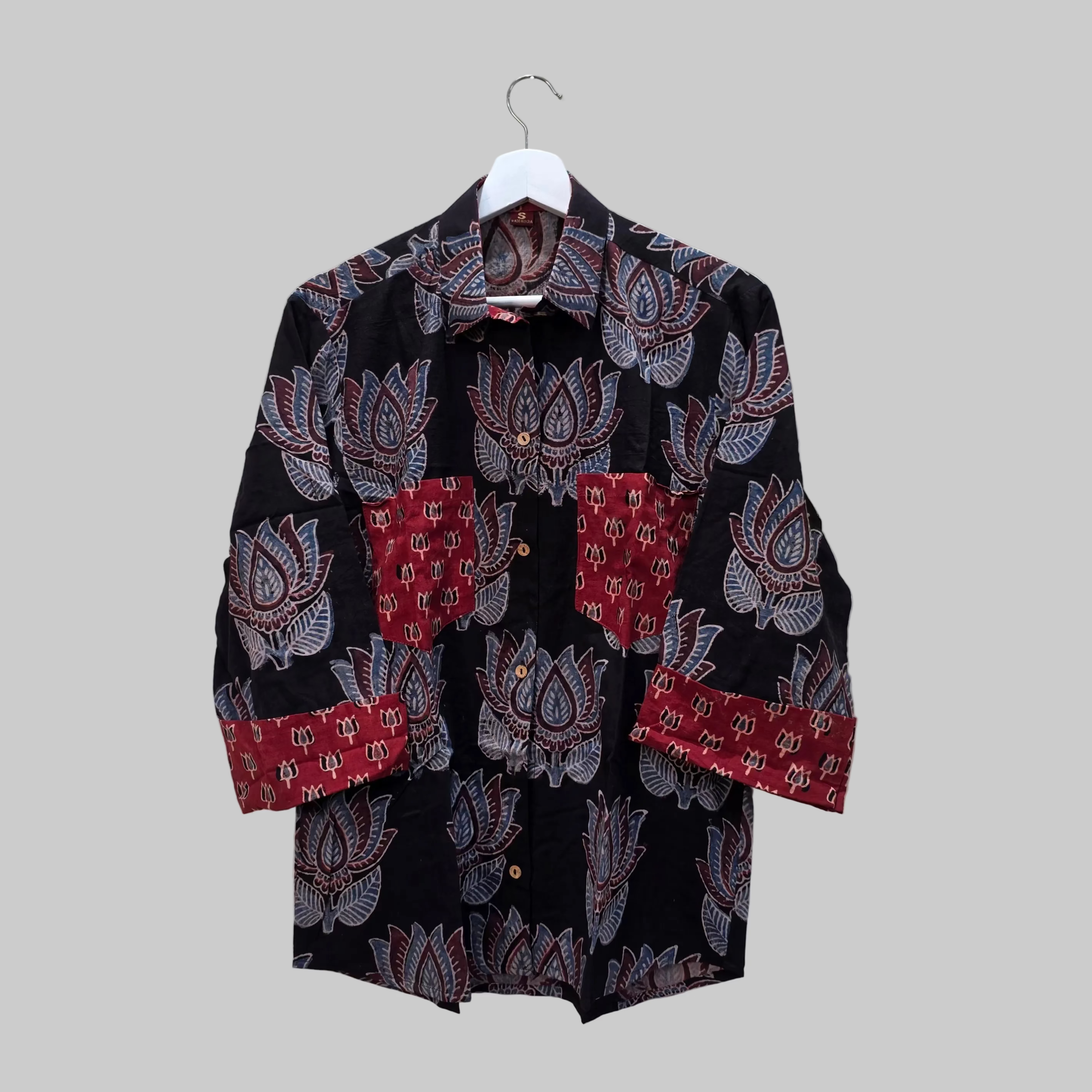 Handblock printed cotton shirt