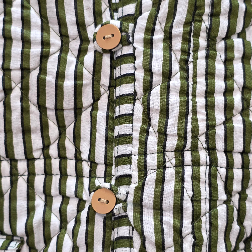 Handblock printed reversible jacket