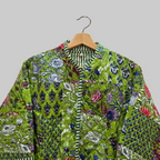 Handblock printed reversible jacket