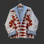 Dancing Birds Velvet Suzani jacket