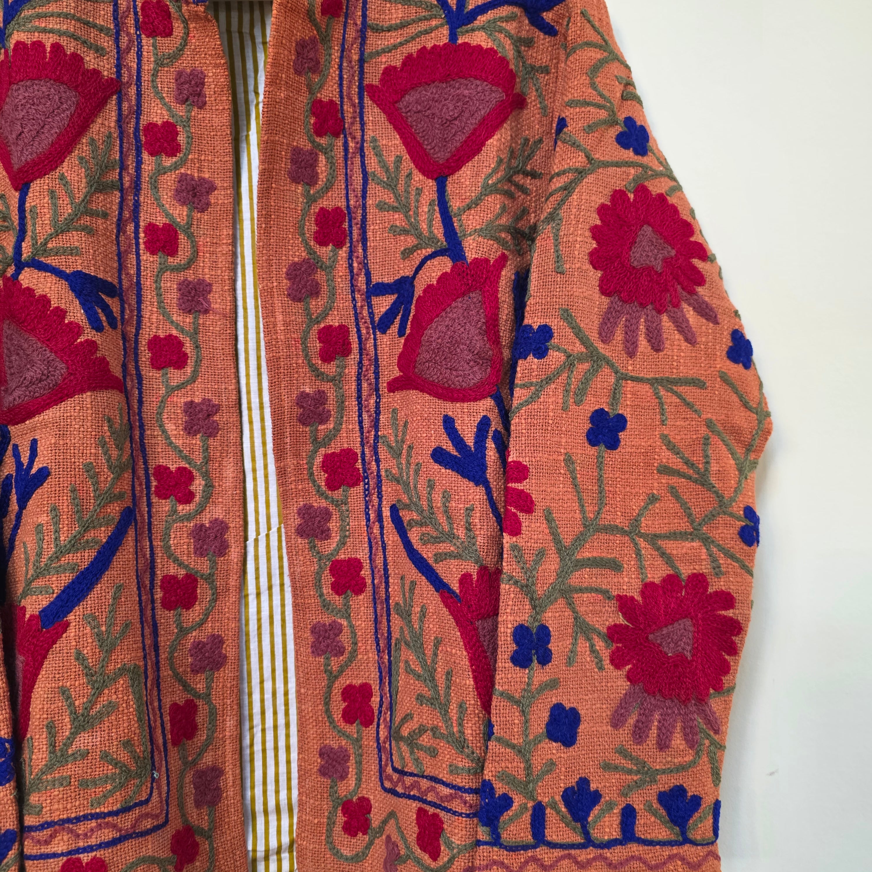 Flower Jute Suzani jacket