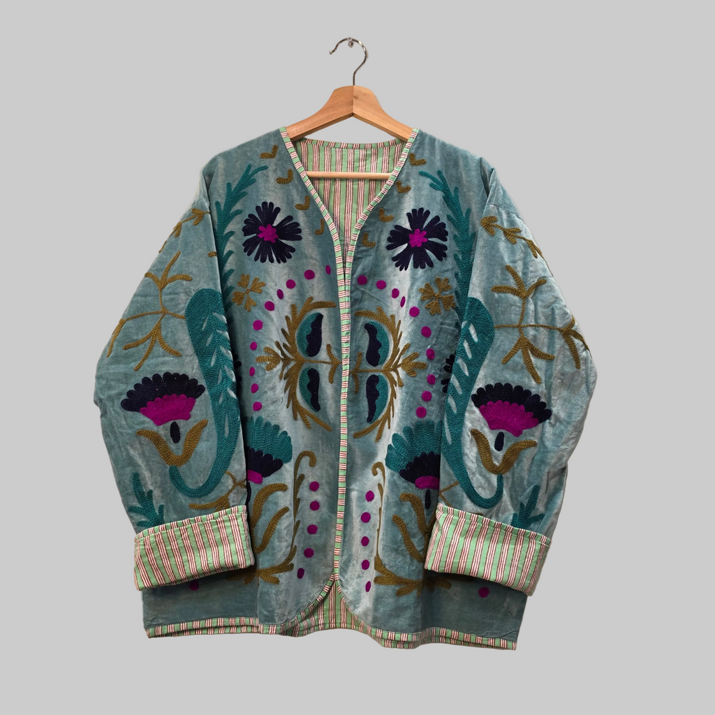 Mango Velvet Suzani jacket