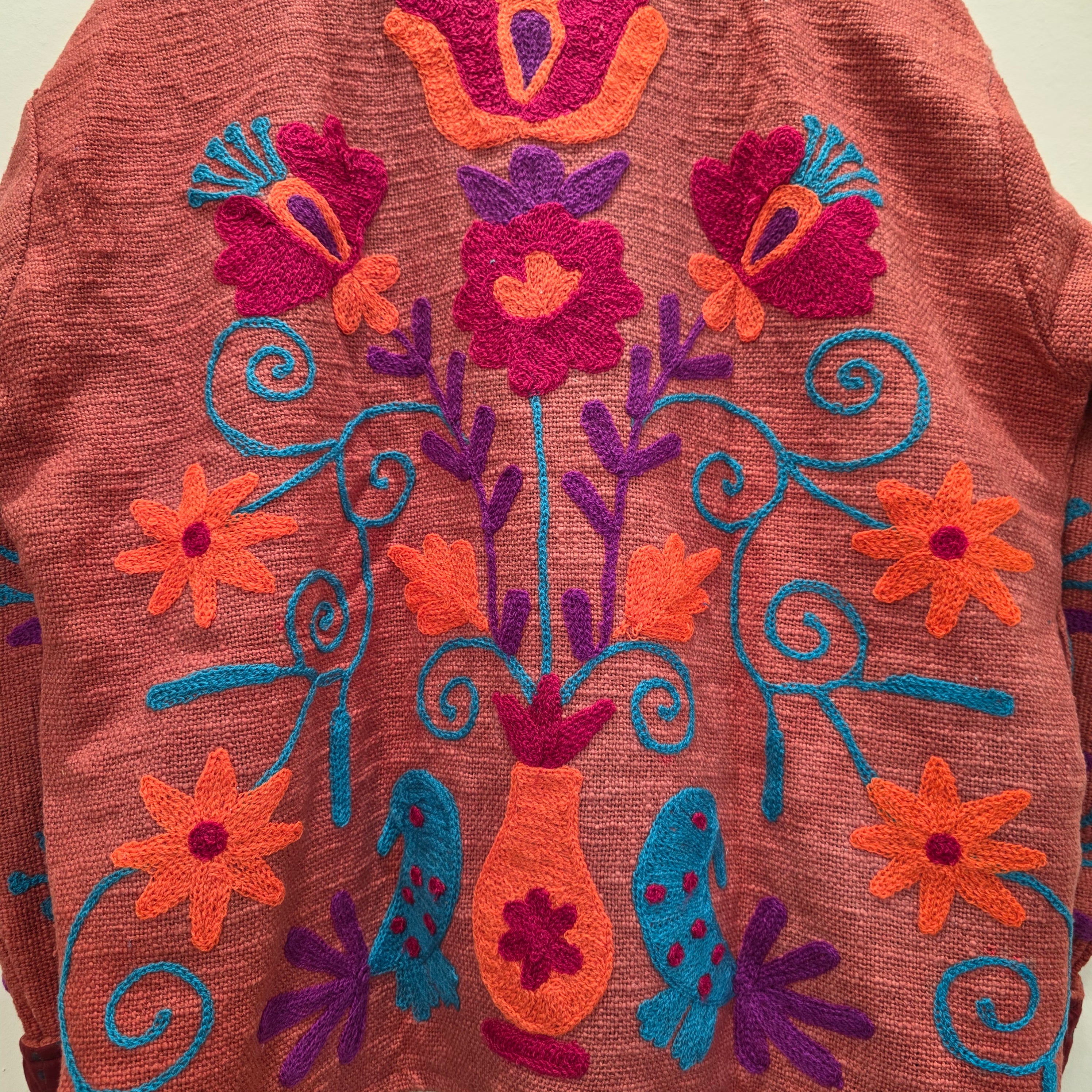 Parrot Jute Suzani jacket