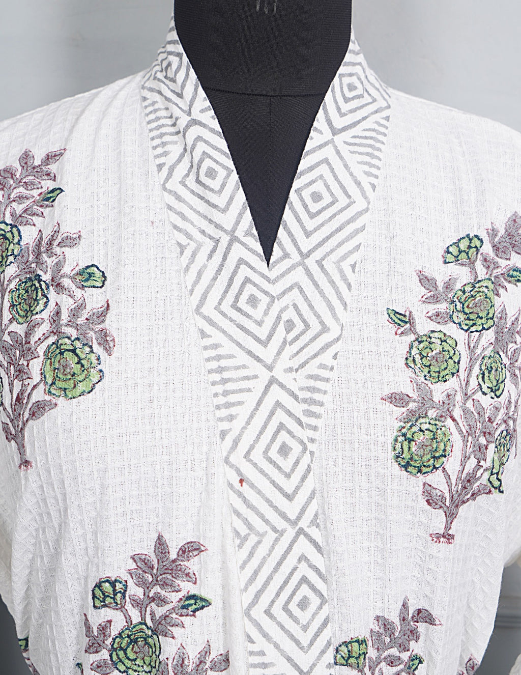 Handblock printed Bathrobe
