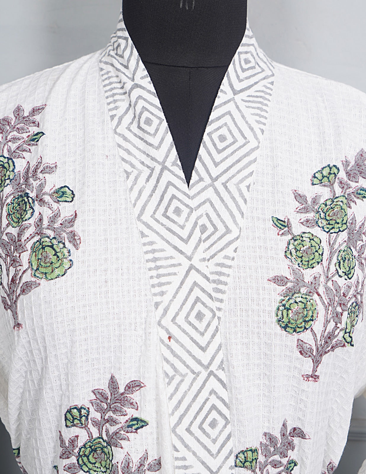 Handblock printed Bathrobe
