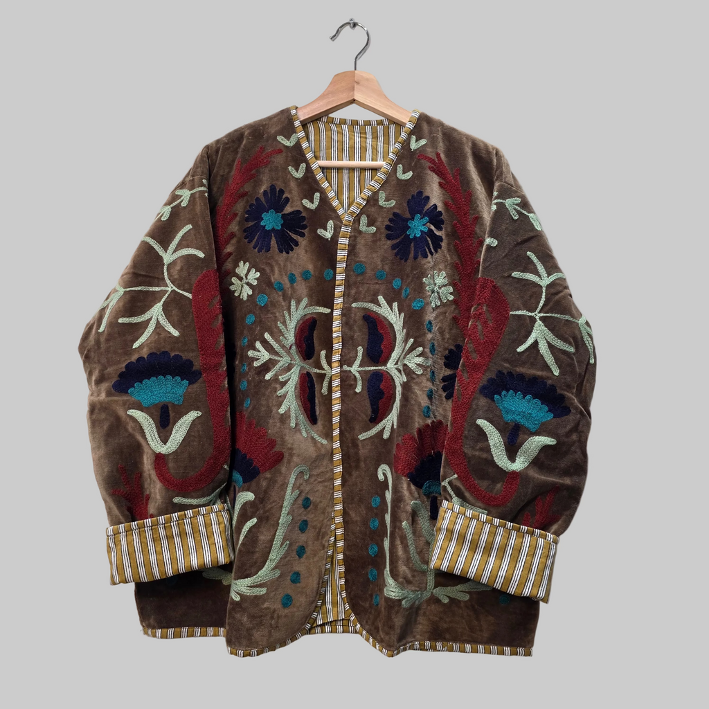 Mango Velvet Suzani jacket